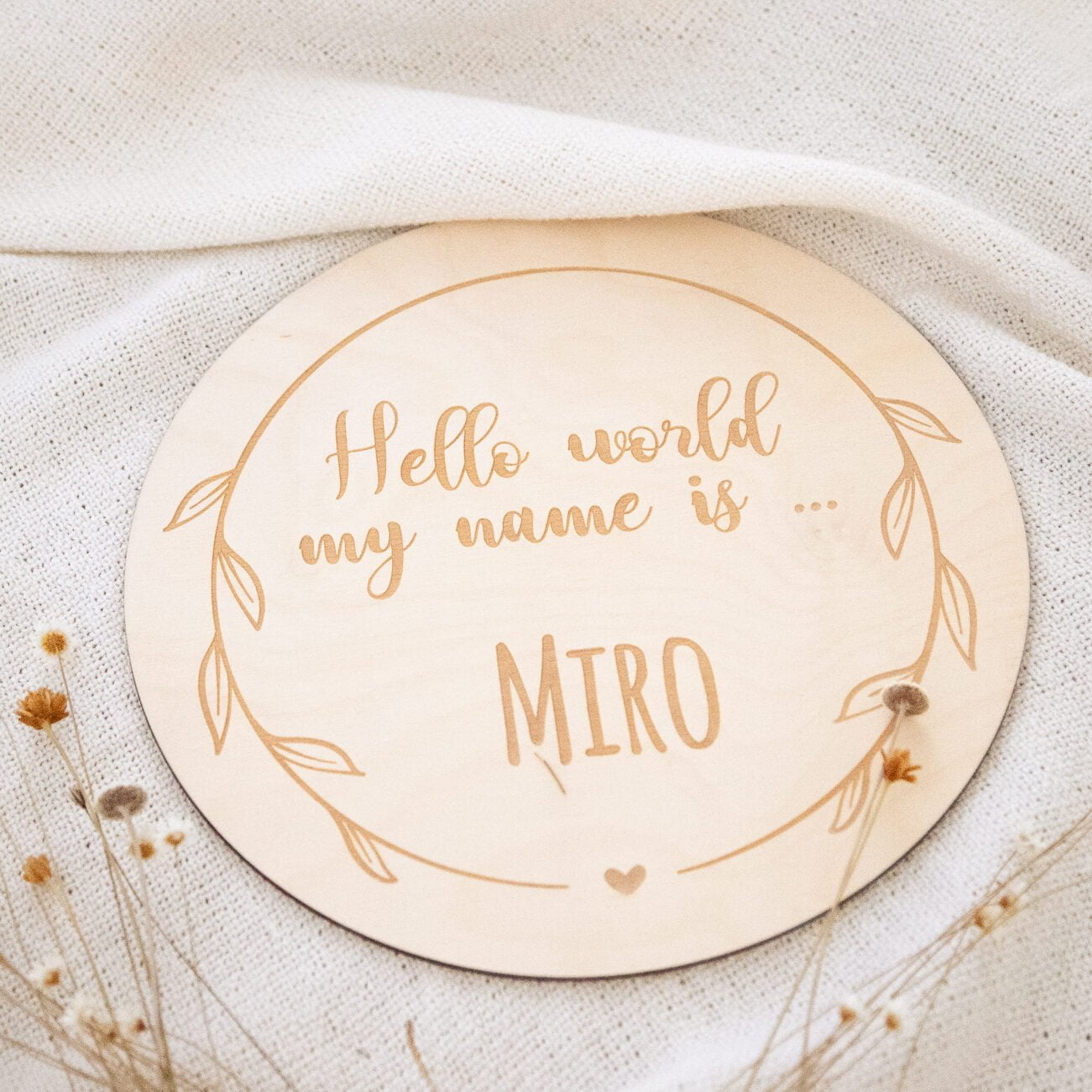 Geboortebord Hello World - Afbeelding 2